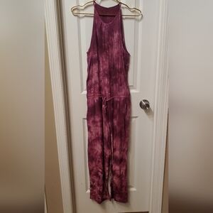 Cloth & Stone Fuschia Tie-Dye Jumpsuit Size Medium